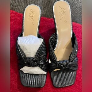 Jewel Badgley Mischka Black Knot Slide Heels - Women's